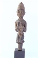 Nigerian Yoruba Figural Terminal Fragment from a