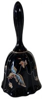 Fenton Hand-Painted Black Glass Bell