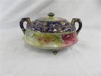 HAND PAINTED NIPPON COVERED DISH 5"T