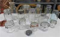 Kilner, Ball, Italy and Unmarked Canning Jars.