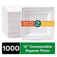 New ECO SOUL Pearl White 10 Inch Square [1000-Pack