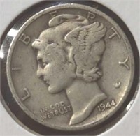 Silver 1944s Mercury dime