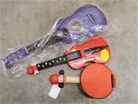 Children's Banjo, Guitar, & Toy Violin