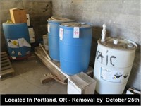 LOT, MISC POLY BARRELS & BUCKETS IN THIS CORNER