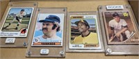 4 VINTAGE MLB CARDS 1 ROOKIE