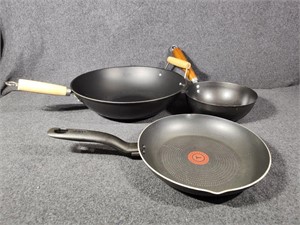T-Fal Frying Pan, & Saucer/ Frying Pans