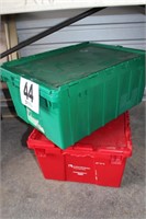 (2) Red & Green Storage Bins (U230)