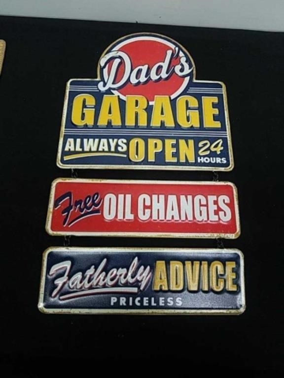 9x 15 inch dad's garage metal sign