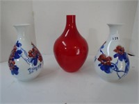 3  7" Vases