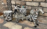 Zebra Figurines and Trinkets. One Has Leg that