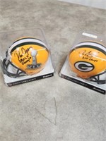 Green Bay Packers Mini Helmets signed by Josh