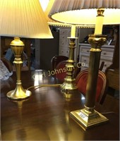 LOT OF 3 TABLE LAMPS