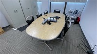 Bulk Lot of Conference Table, 7 x Conf. Chairs