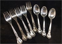 VINTAGE STERLING FORK & SPOONS