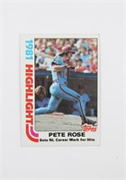 1982 TOPPS Pete Rose #4 Baseball Trading Card