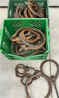 Lot of Different Size Cast Iron Pipe Hangers