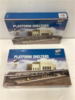 Two HO Walthers Platform Shelter Kits