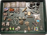 ASSTD SILVER JEWELRY, SOME SOUTHWEST, SOME SIGNED