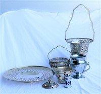 Box C Misc Silver & Plated Items: Baskets Pastry