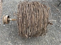 Spool of barbed wire