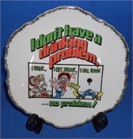 comical plate with stand