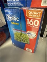 Ziploc slider 160 ct Qt storage