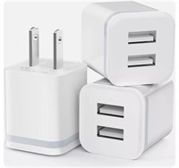 LUOATIP 3PCS DUAL USB POWER ADAPTER