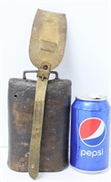 Vintage Cow Bell w Leather Strap
