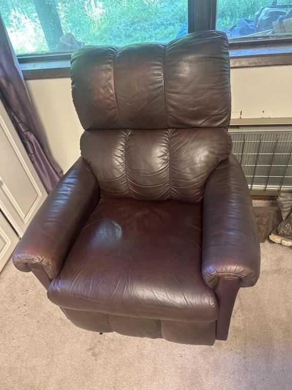 Leather recliner