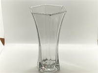 Clear Glass Hexagon Flower Vase