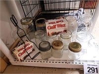 Canning jars, wax & more