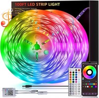 100' 2x50' Rolls LED Light Strip, RGB W/Remote