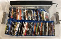 70 BlueRay DVDs & LG BlueRay DVD Player