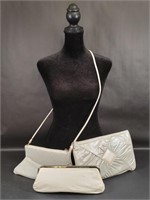 Whitney Davis & Margolm Clutches in Ivory Colors