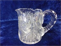 Heavy Brilliant Cut Crystal Water Pitcher with