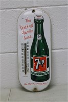 Vintage 7UP Metal Thermometer 15L