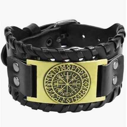 Vegvisir Viking Leather Bracelet