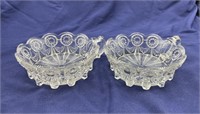 “Alabama” Pattern Pair of Handled Nappies c1890