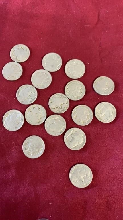 17 BUFFALO NICKELS