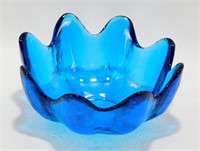 * Vintage Viking Glass Lotus Bowl - 5 ½” Across