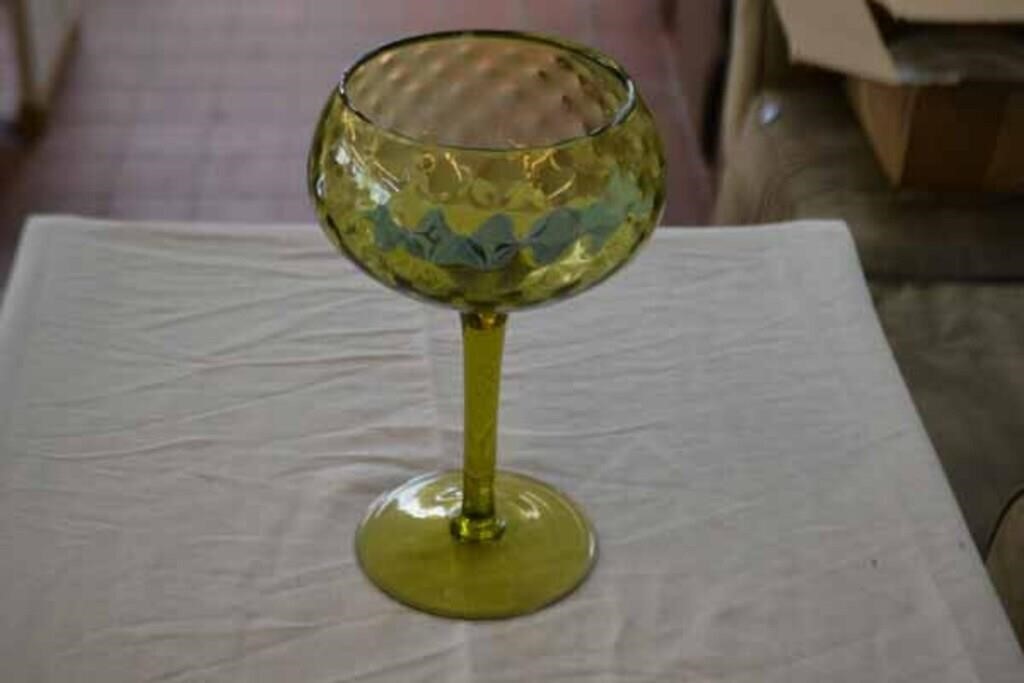 MCM 1960 Empoli Art Glass Footed Compote