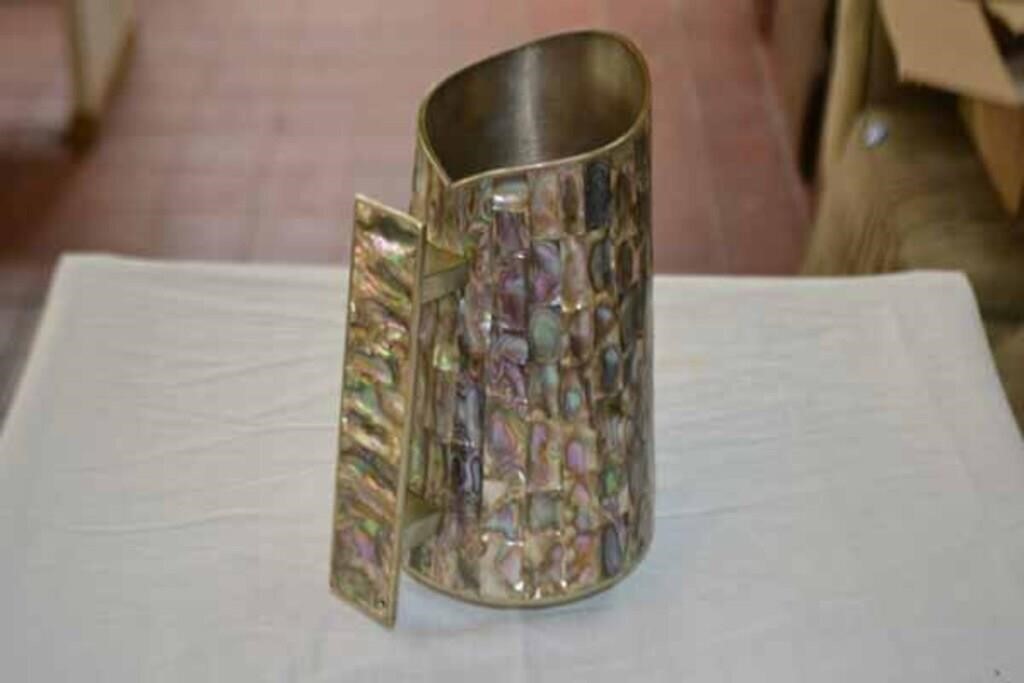 Taxco Mexico Silver Inlay Pitcher