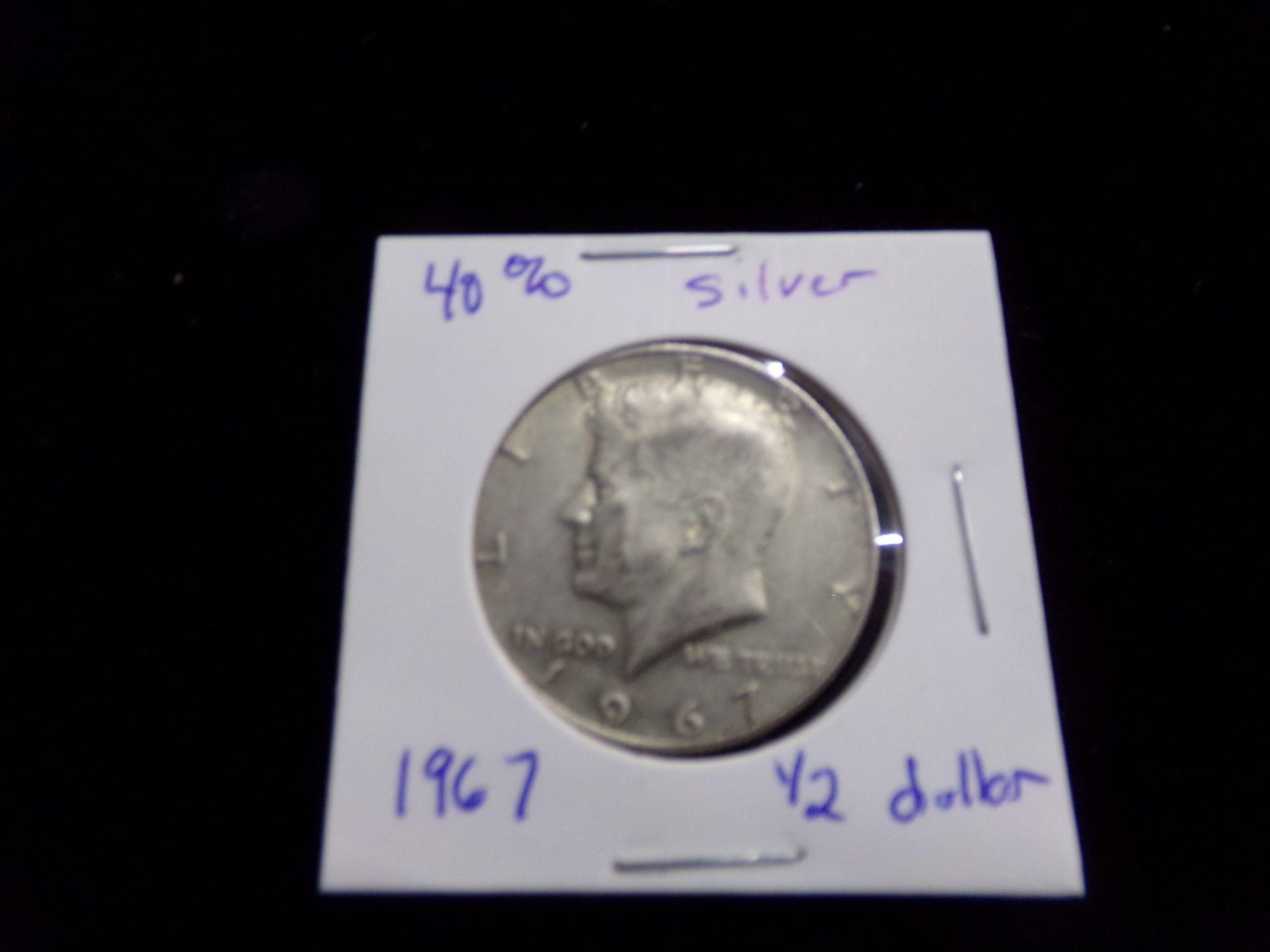 1967 1/2 dollar 40% silver