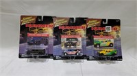 3 new sealed johnny lighting cars