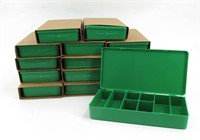 Lot Of 15 Green Plastic Divided Storage Containers