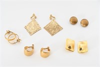 Gold Tone Clip On Earrings