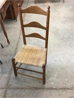 Country ladder back cane bottom chair