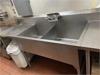 Stainless Steel Double Well Sink w/ Left-Hand