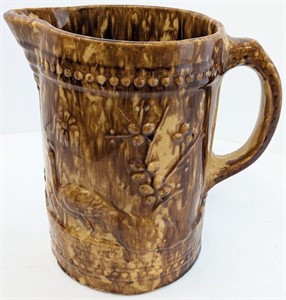 Bennington Rockingham Peacock Pitcher