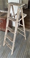 5’ Vintage Wood Folding Ladder